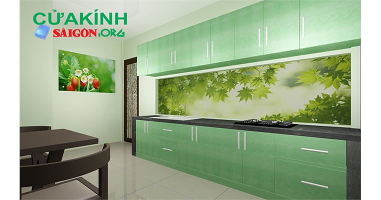 Kính màu ốp bếp hoa văn đẹp, kính ốp bếp trang trí họa tiết giá rẻ