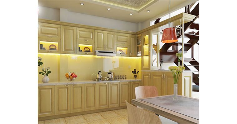 Kính ốp tường bếp thêm phần sang trọng cho căn bếp gia đình bạn.