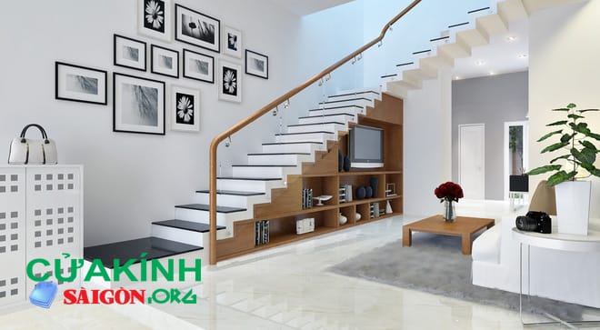 Mẫu cầu thang đẹp chuẩn hiện đại mà lại tiết kiệm cho gia đình Việt