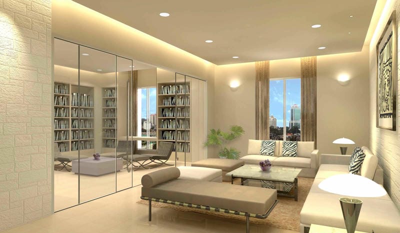 Cửa kính cường lực thông phòng thiết kế hiện đại