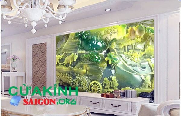 Mẫu kính 3d – sự mới mẻ cho phòng bếp