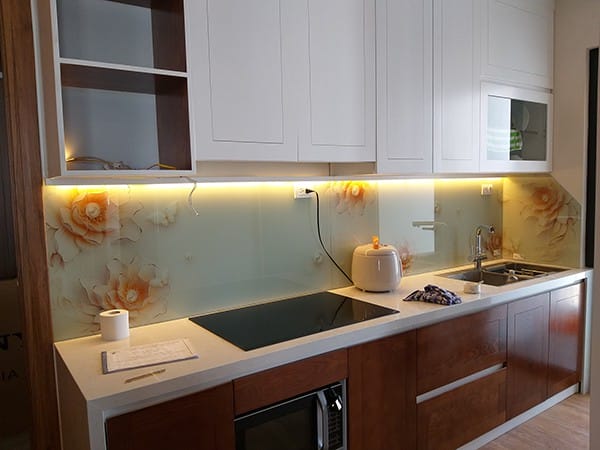 Kính ốp bếp 3D TP.HCM Tạo chiều sâu sống động cho không gian bếp