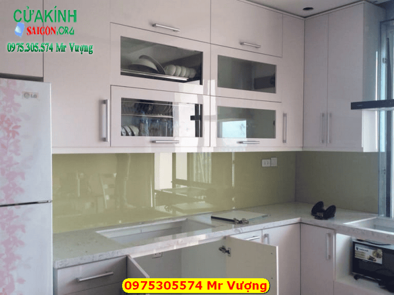 Lắp kính ốp bếp màu Long An, Tân An, Bến Lức Châu Thành, Đức Huệ, Đức Hòa