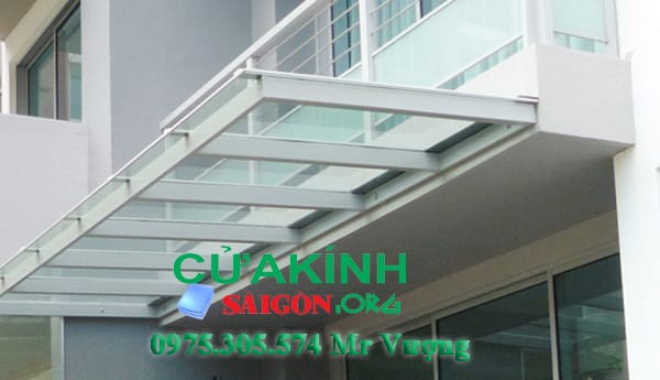 Báo giá thi công mái kính cường lực tại sài gòn