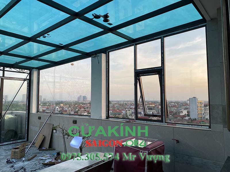 Thi công mái che kính cường lực Nhà Bè, Quận 7,8, Tân Bình, Phú Nhuận,...
