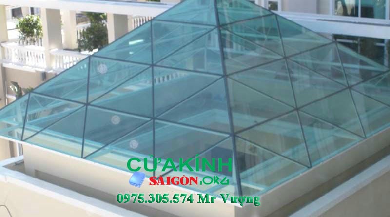 【#1】Lắp Mái Giếng Trời Kính Cường Lực HCM