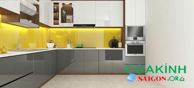 Kính ốp bếp nhà ở tại quận 7