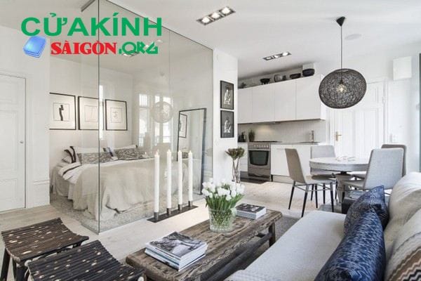 Đột phá với vách ngăn kính cho không gian phòng ngủ của bạn