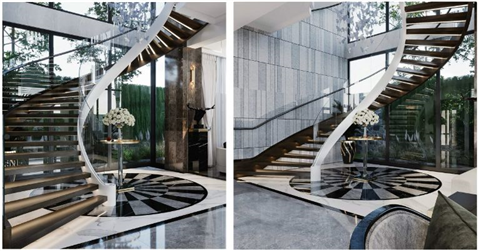 Kính cầu thang Quận 10 HCM Mẫu thiết kế đẹp, an toàn và sang trọng