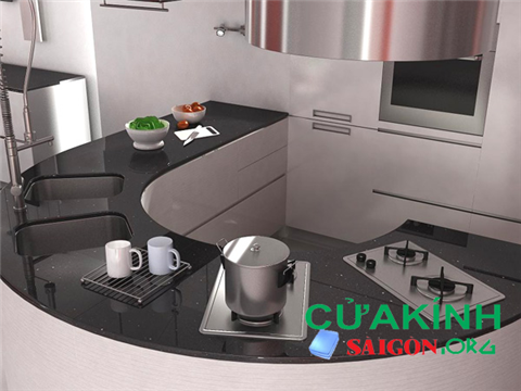 Kính màu ốp bếp Tân Phú