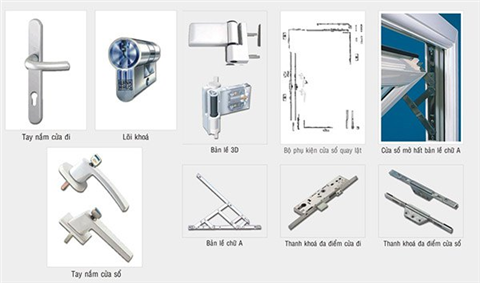 Đại lý bán phụ kiện cửa nhôm kính hcm