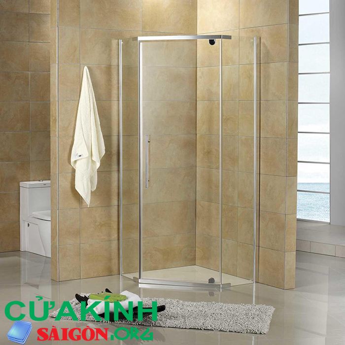 Vách tắm kính 135 độ tạo sự phá cách cho không gian nhà tắm